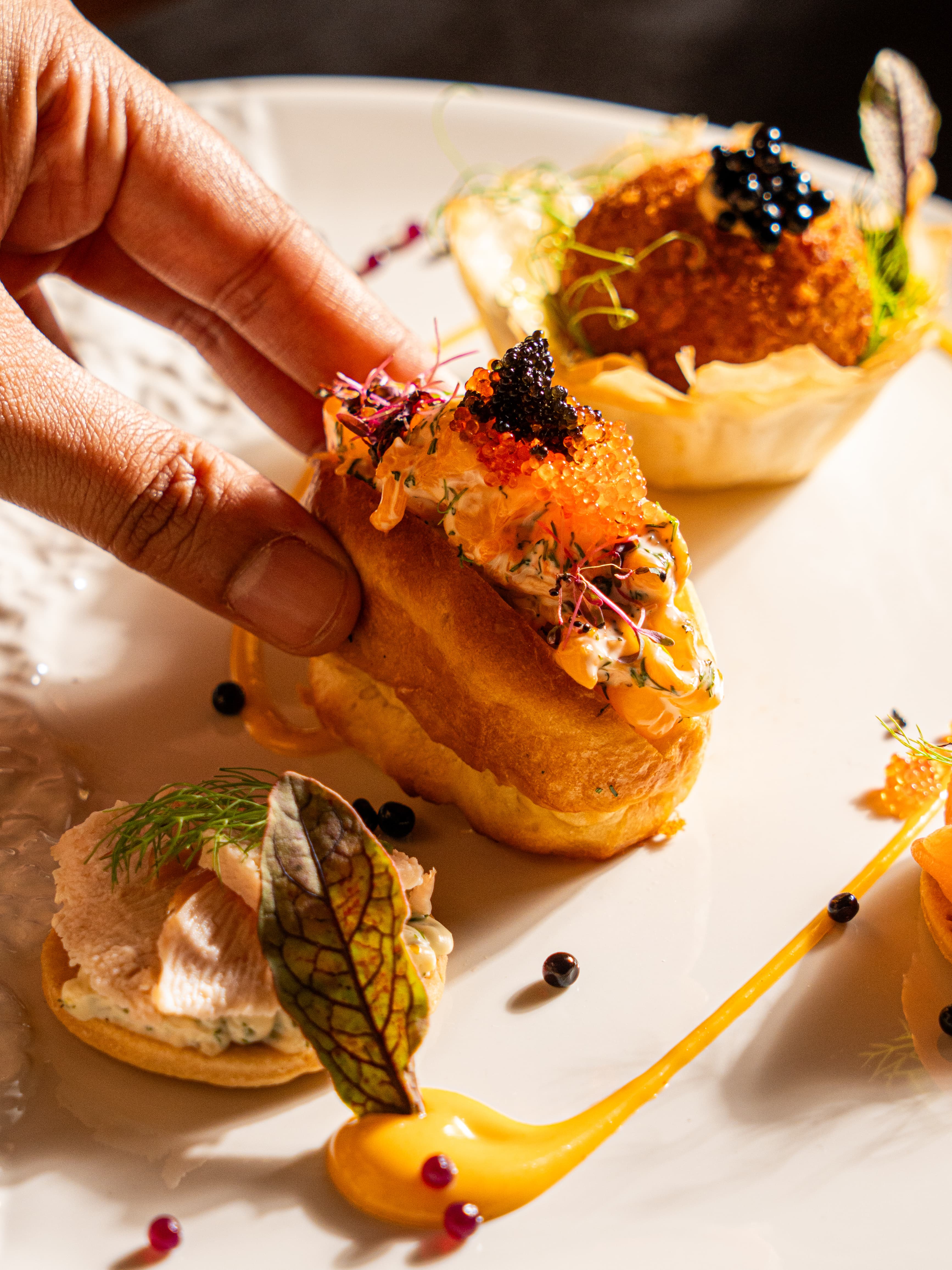 Luxury dining experience dish